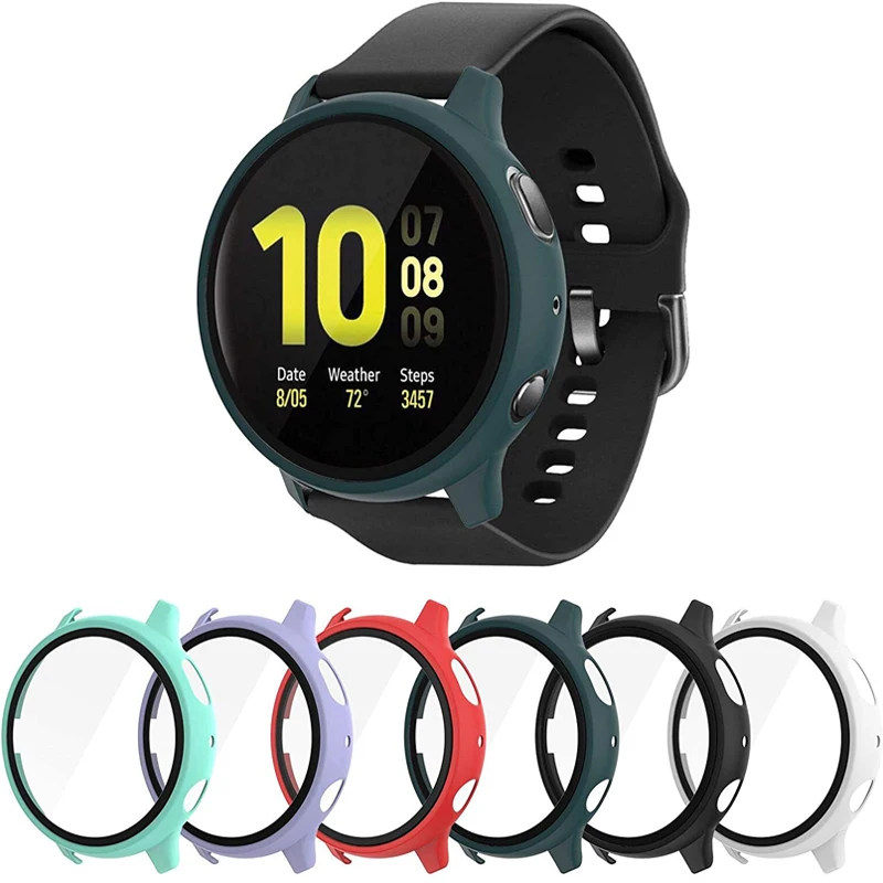 

Glass Screen Pelicula Watch Case For Samsung Galaxy Active 2 40-44MM Cover Bumper Accessories clock Protector Smart Accessory