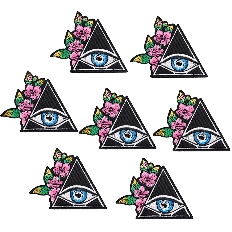 10 шт. термоклейкие нашивки с вышивкой черепа