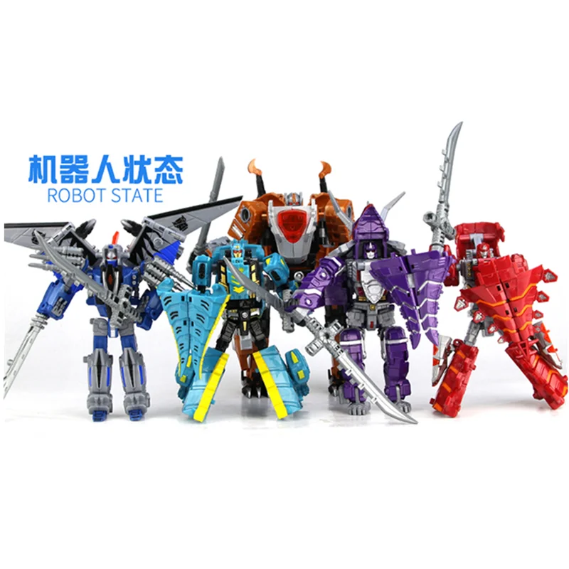 

NEW Jinjiang G1 Dinoking Transformation Volcanicus Grimlock ABS Swoop Sludge Snarl KO BMB 6002-7B Toys Car Action Figure Figma