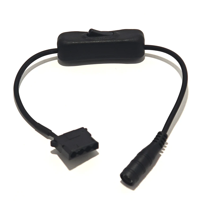 Кабель-переходник DC 5521 на 4-контактный IDE Molex (гнездо) для вентилятора компьютерного корпуса, 5.5x2.1мм (art.: 3920dae034a2c) - 3920dae034a2c