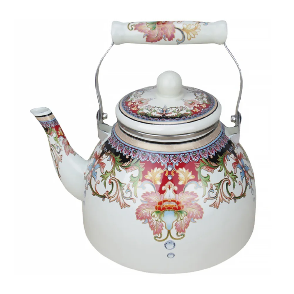 

Household Enamel Water Pot Retro Enamel Teakettle Enamel Craft Teapot Container