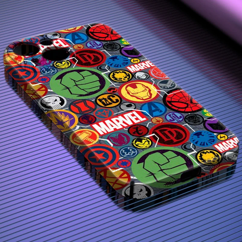 

Marvel avengers comics logo Phone Case For iPhone 14 13 12 Mini 11 Pro Max X XR XS MAX SE 2020 8 7 Feilin silky feel Cover