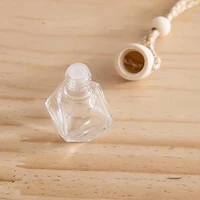 7 8ml perfume bottle pendant rhombic wear resistant interior decoration clear aromatherapy empty bottle for car