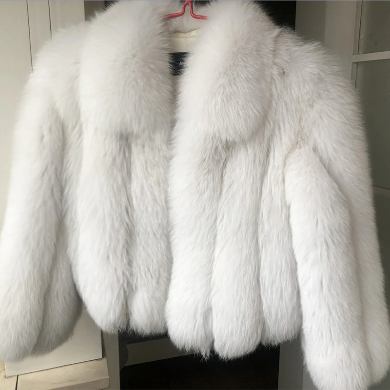 Winter Faux Fur Jacket Women Luxury 2022 Female High Quality Full Sleeves Plush Red White Black Fox Fur Coat for Lady Girl