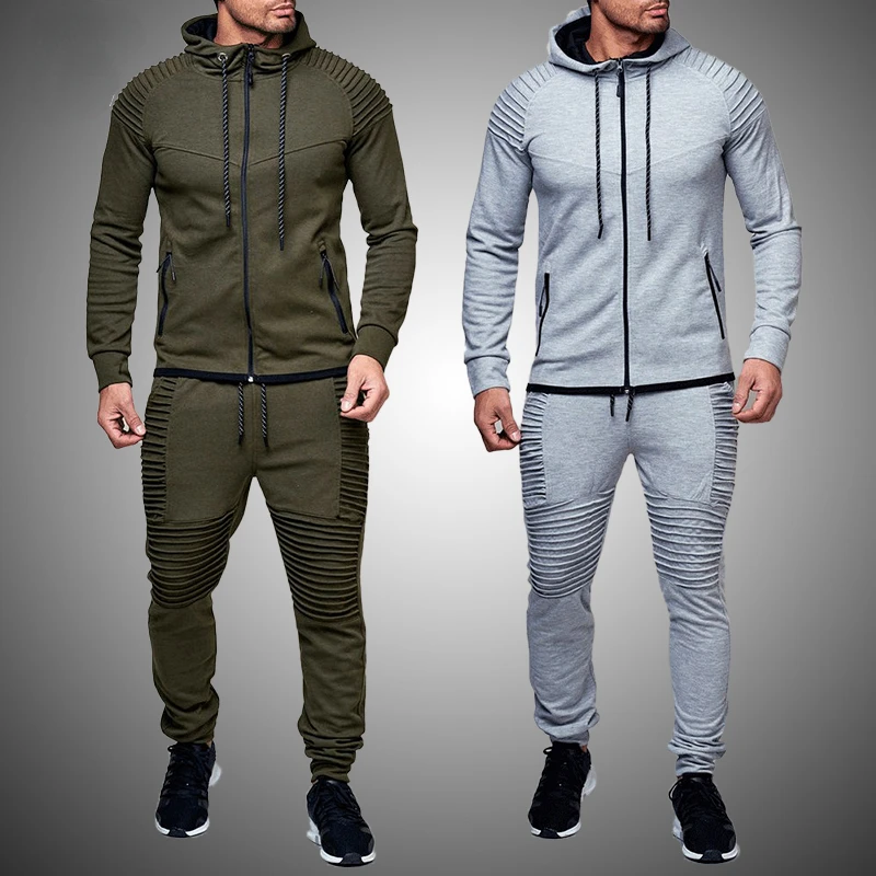 

New Spring and Autumn Men's Designer Sports Suit Men's Trend Fashion Hoodie Solid Color Casual Suit