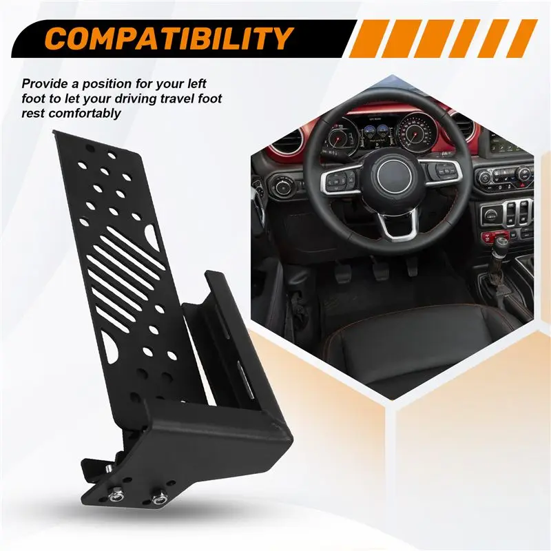 Фото Подножка для водителя A82M-Dead Pedal, левая, для Jeep Wrangler JL JLU 2018-2022, Gladiator JT 2020 №5