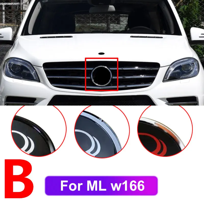 

Emblem B Replace Star Logo Front Grill Badge For ML class W166 ML320 ML350 ML400 Mirror Red Sign Accessories 185mm