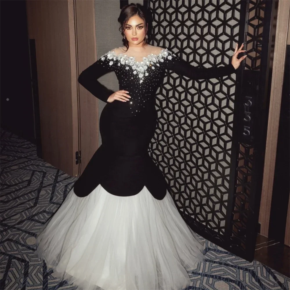 Вечернее платье для выпускного вечера с овальным вырезом Русалка длиной до пола