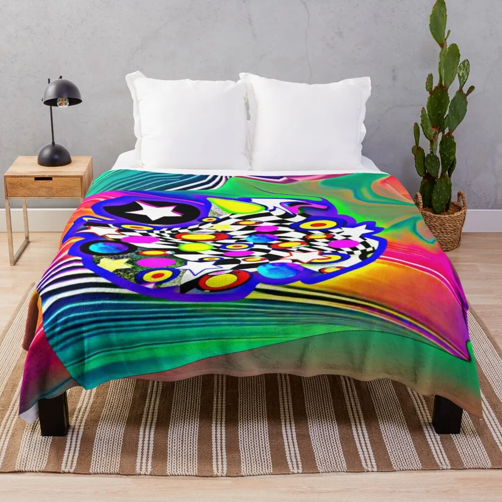 Точки или пятна. Стрельба яркого цвета фон и сцентр. Одеяло. Одеяло для дивана.