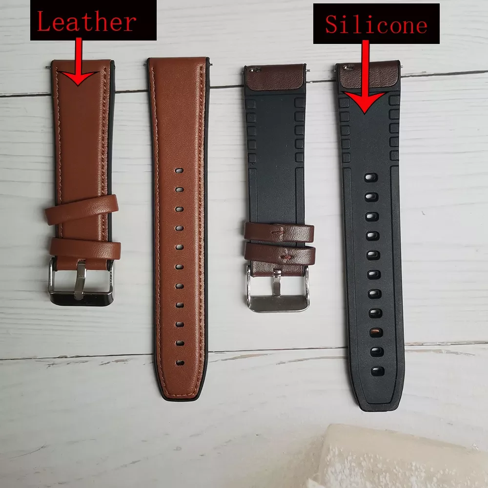 

Leather Strap For Ticwatch Pro 3 GPS Silicone Band For Ticwatch Pro 2020/GTX/E2/S2 Mens Strap Replacement Sport Bracelet