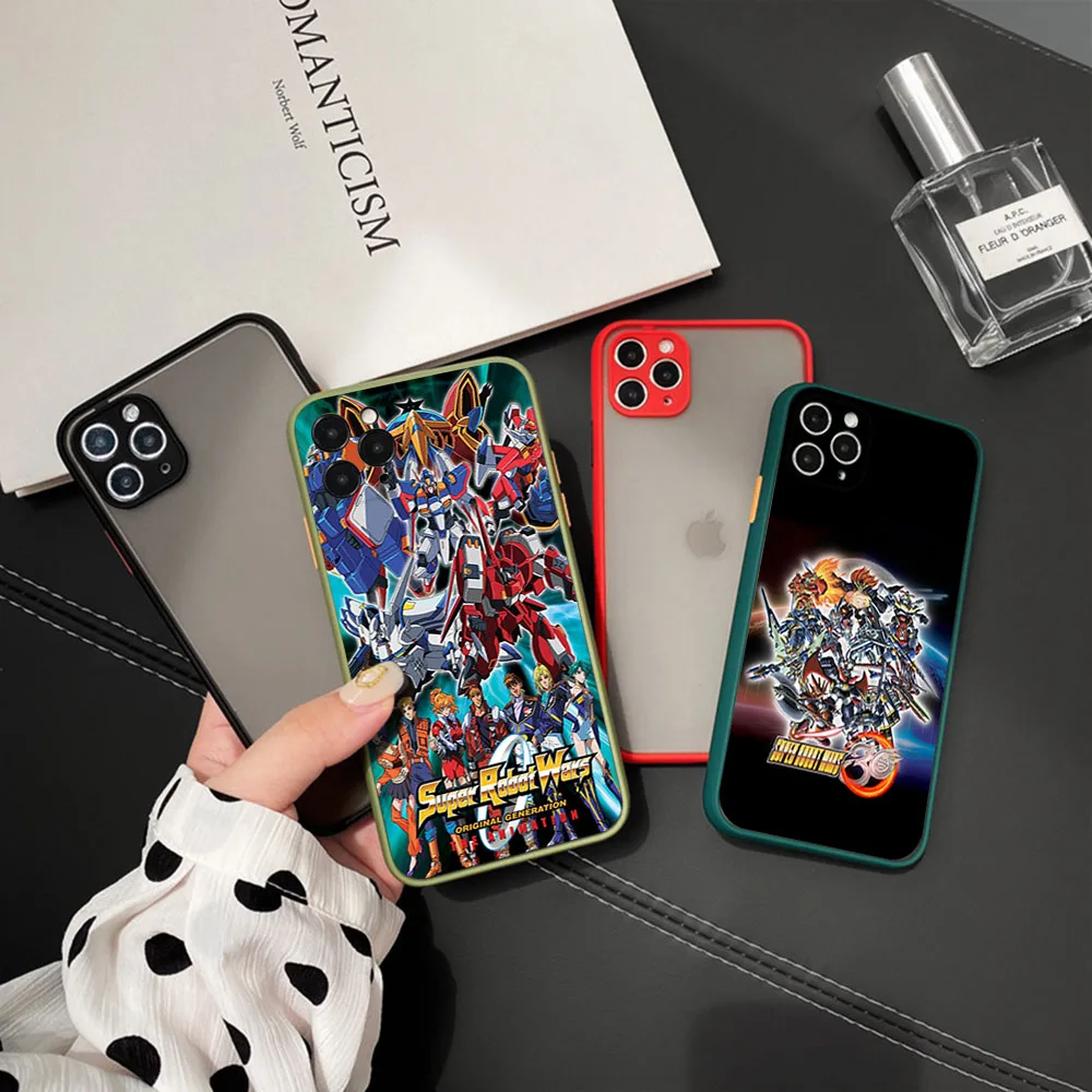 Phone Case For iphone 16 15 14 Pro Max 7 8 Plus 11 12 13 Mini XR XSMax 16Pro 15Plus Super Robot Wars Matte Translucent Cover