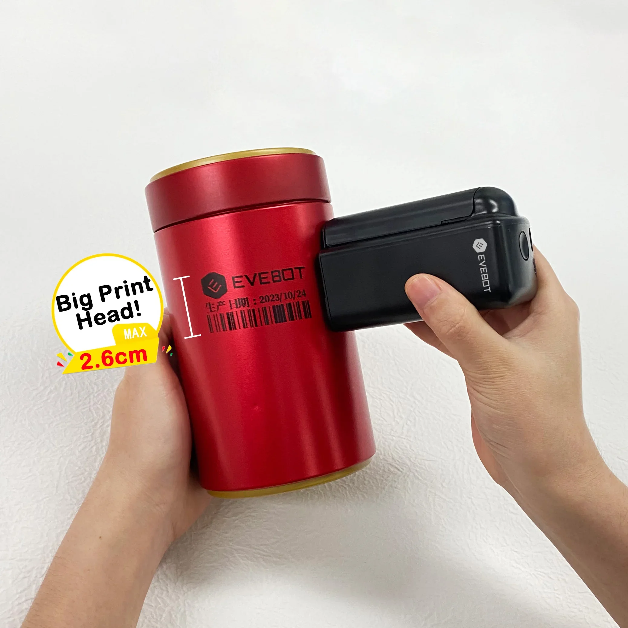 Новое поступление 2024 портативный принтер EVEBOT PRINT-IND 26 мм дата штрих-код мини
