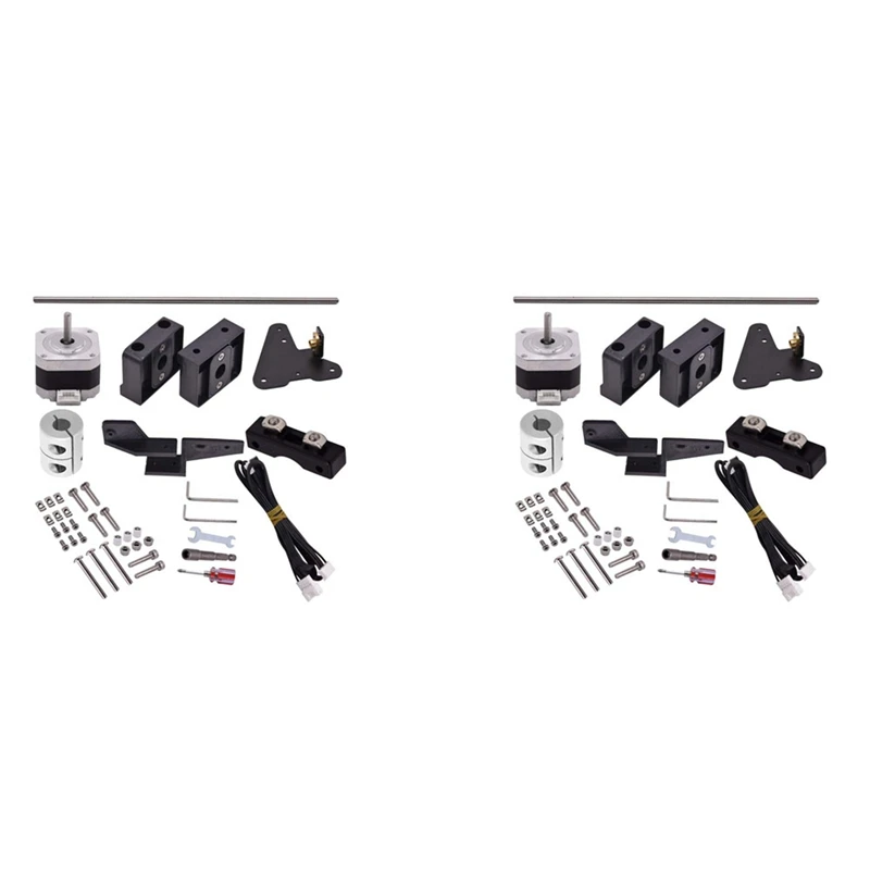 

2X 3D Printer Accessories Dual Z Axis Leading Screw Rod Upgrade Kit With Stepper Motor Replacement For Creality Ender 3