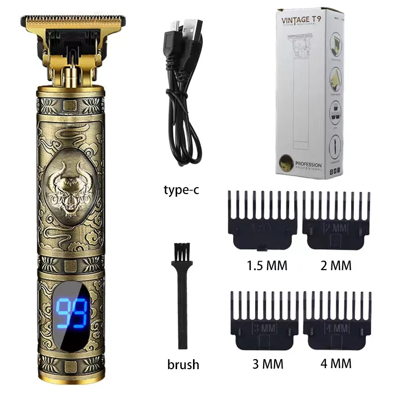 

Hair clipper , LCD Screen Hair Clipper T9 0mm Electric Men's Cordless Hair Clipper Professional Beard Barber Hairdresser
