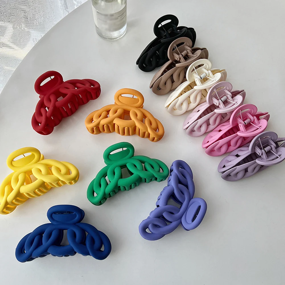 

Summer New Fashion Resin Plastic Geometric Irregular Barrette for Women Girls Elegant Multicolor Hair Clip Hair Accessories Gift