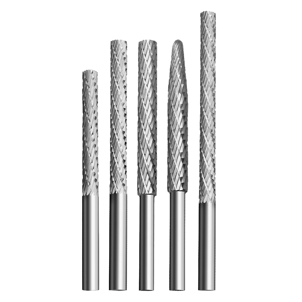 

1pc 6mm Shank High Speed Steel Rotary Burr Tool Plastic Wood Carving Rotary File