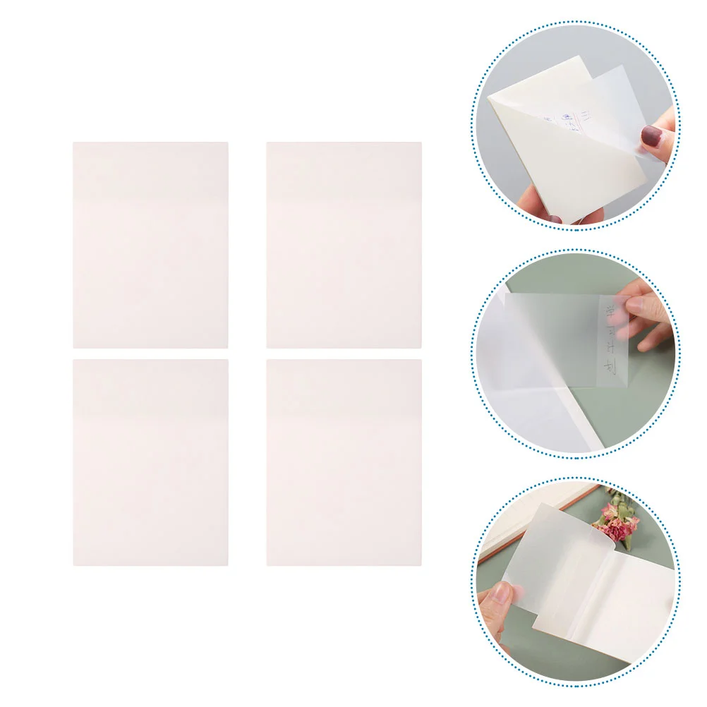 

Memo Note Pads Stick Clear Pad Sticker Sticky Self Mini Transparent Adhesive Notes Small Sticking Notebook Plan Refills