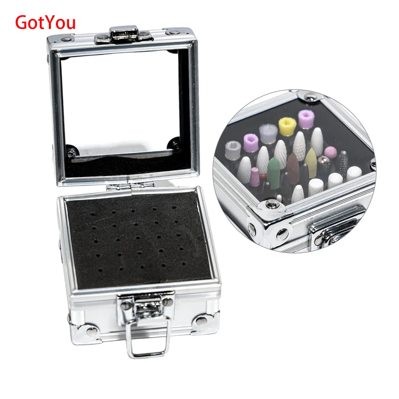 

Алюминиевый держатель для фрез для маникюра, 25 ячеек, демонстрационная коробка, контейнер для фрез для ногтей, стеллаж для демонстрации, орг...