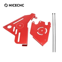 nicecnc motocross aluminum frame guards covers protectors kit for honda xr650l xr 650 l 1993 2022 2021 2020 2019 accessories red