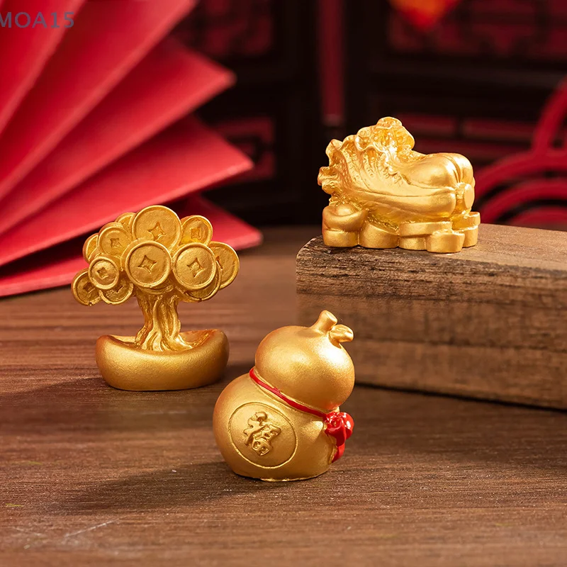 Китайский цитрин деньги дерево Бог фэн-шуй Фа-Цай удача миниатюрный Новогодний