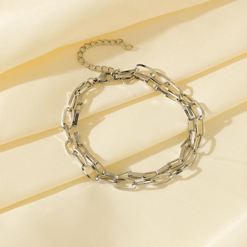 EILIECK Новая мода из нержавеющей стали с металлическими звеньями-цепочками