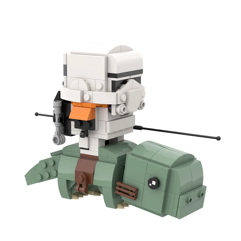 Buildmoc Space Wars Brickheadz OBI Wangs Luke Fett Анакин тосканные фигурки Модель MOC набор