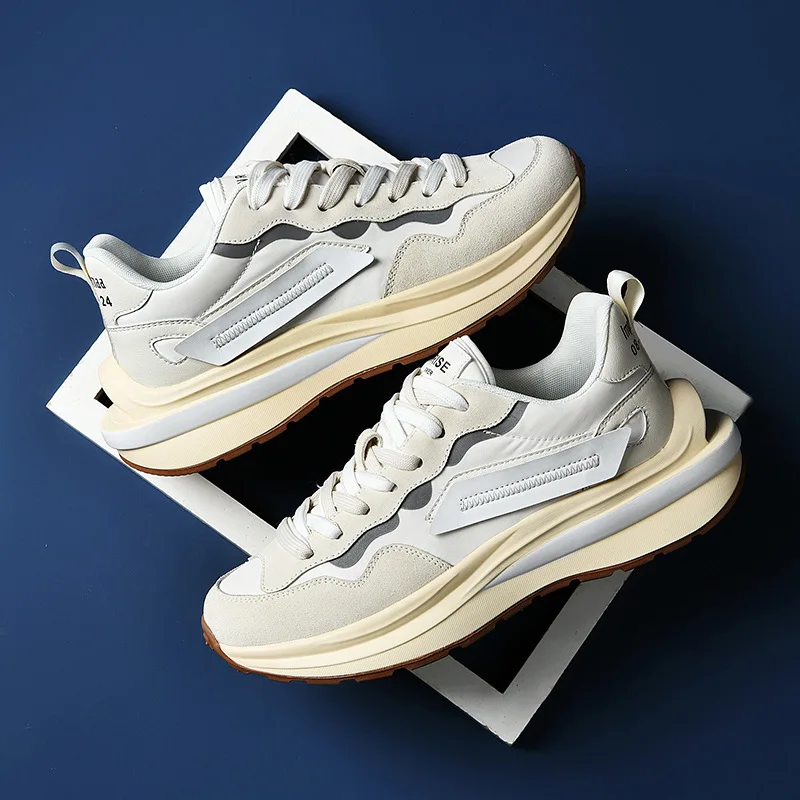 Xiaomi SALUDAS Luxury Casual Shoes Women Men's Leather Sneakers Platform Fashion Outdoor Walking Shoes Plus Size Couple Sneakers