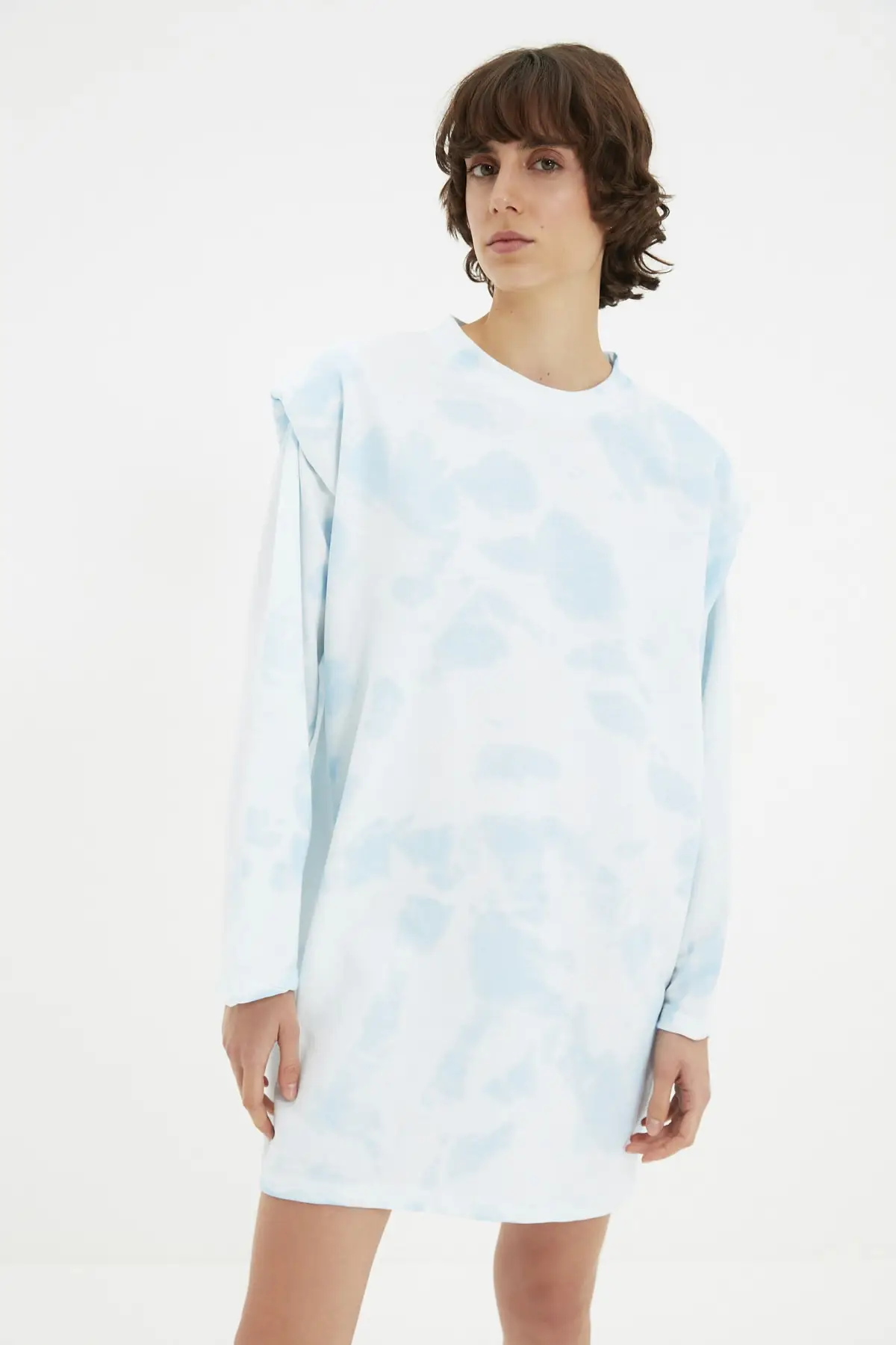 

Trendyol Batik Pattern Knitted Dress TWOAW22EL1302 With Shoulder Pads