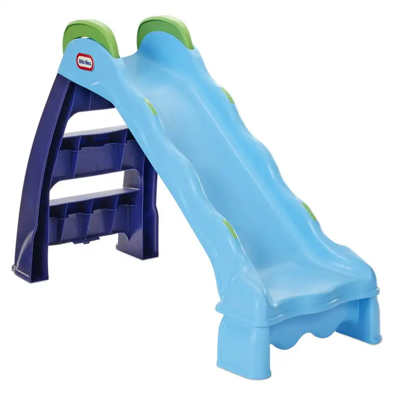 

Outdoor-Indoor Wet or Dry Slide Playground Slide with Folding For Easy Storage, Blue- For Kids Toddlers Boys Girls Ages 2 to 6 Y