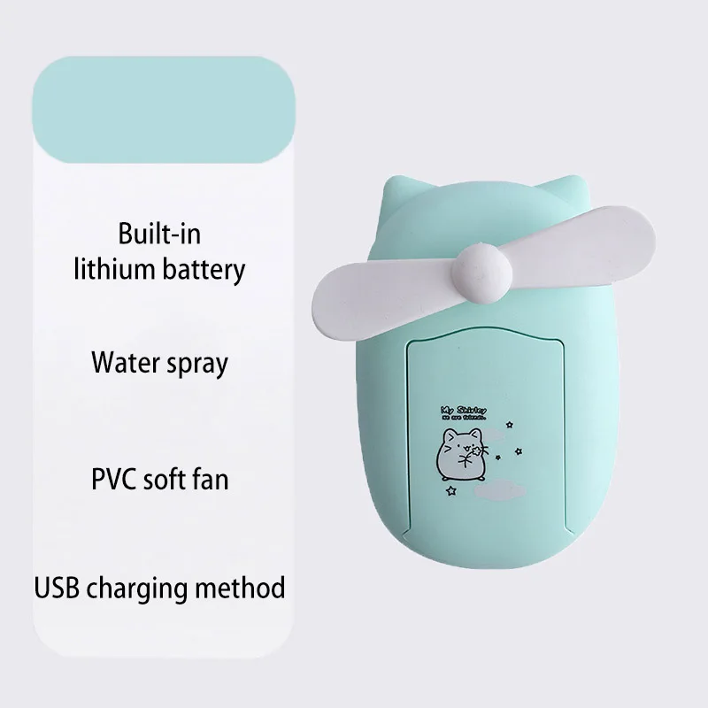 

Handheld Small Fan Summer Supplies 5v Low Power Consumption Automatic Spray Fan Household Accessories Water Replenisher Fans