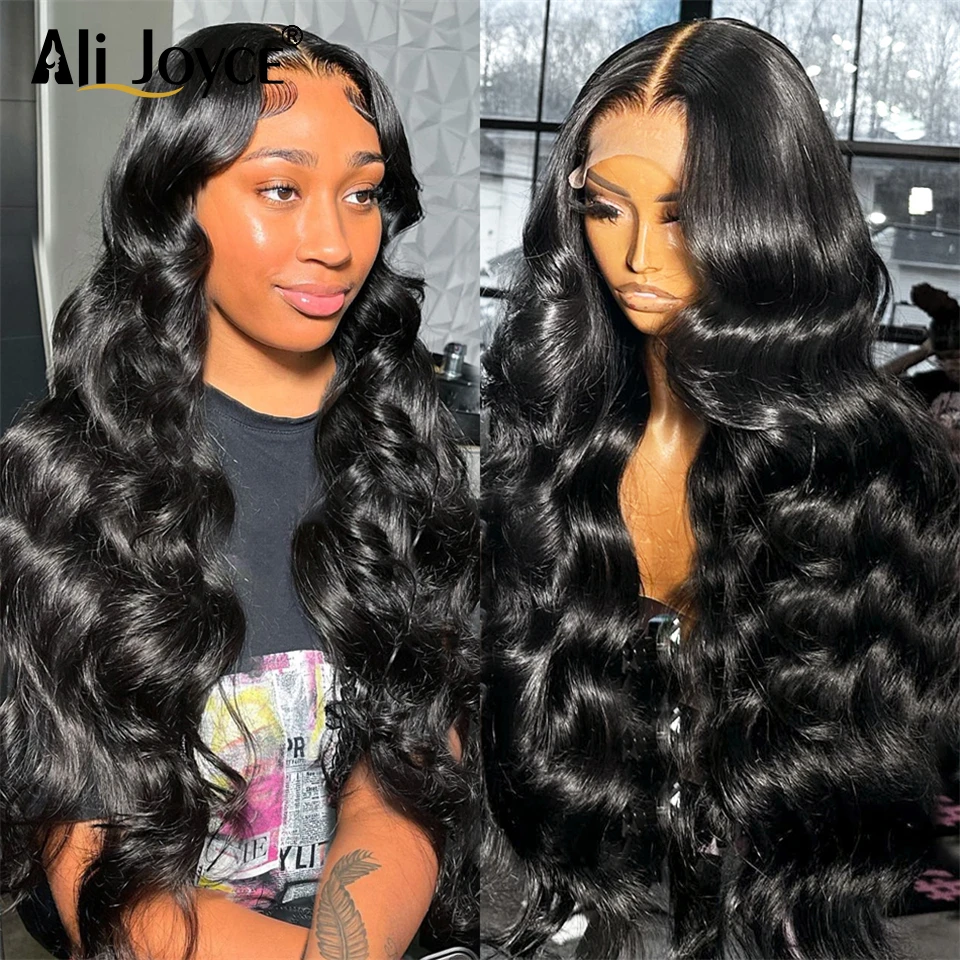 Перуанские волнистые передние парики из человеческих волос HD прозрачные