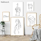 Черно-белая абстрактная настенная Картина на холсте, постер с надписью получи обнаженную сексуальную женщину, современная картина, настенный Декор ванной комнаты