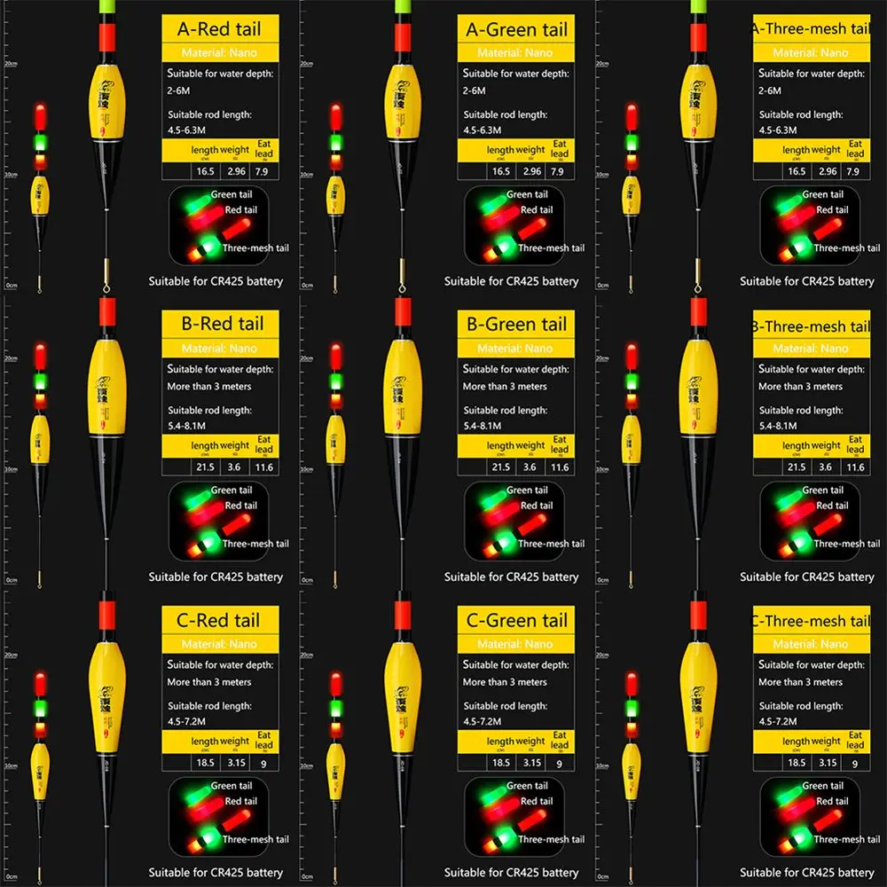 Длинная рыба Морская рыбалка скользящая дрифтовая трубка Электронные Поплавки