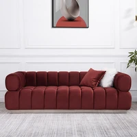 luxurious and simple fabric design quality sofa italian villa club living room creative tofu box ready