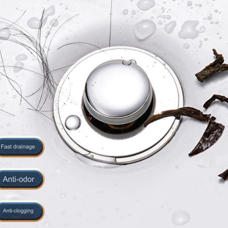 Пробка для раковины в ванной комнате 1 3-2 дюйма сливной фильтр со съемной корзиной