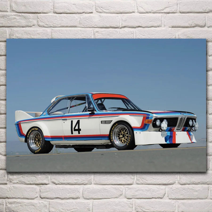 

Классический гоночный автомобиль 1973 3 CSL Группа 2 соревнование купе E9 Гостиная Декор для дома тканевые плакаты на стену картина KR402