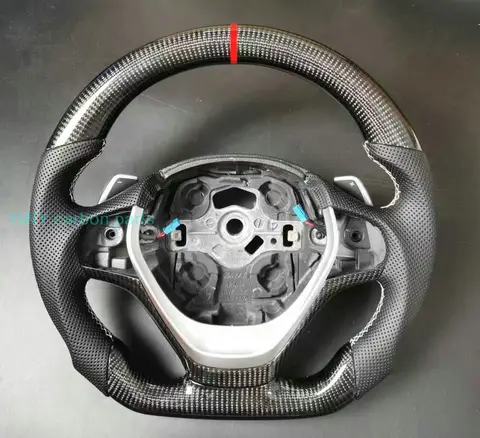 100% натуральное углеродное волокно кожаное Автомобильное рулевое колесо для BMW F30 F35 F20 F22 F32 320 328 328i 335