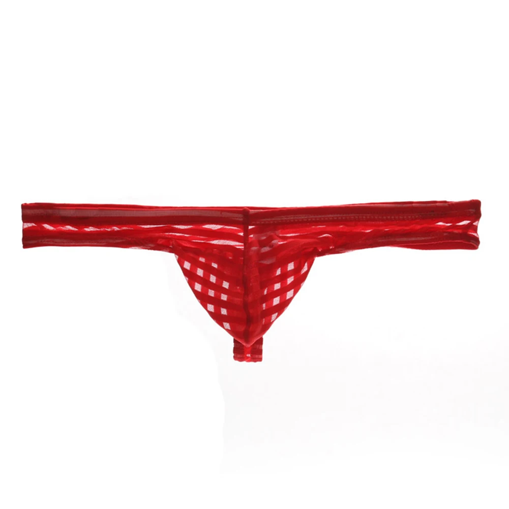 

Men Striped Thong See Through G-string Mesh String Male Bikini Panties T Back Underpants Breathable Elastic Knickers
