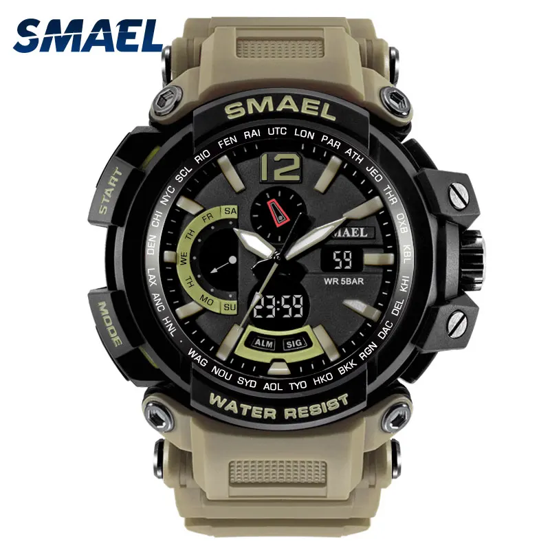 SMAEL New Military Watch Waterproof 50M Shock Resitant Sport Watches Digital Clock Men Army 1702 | Наручные часы