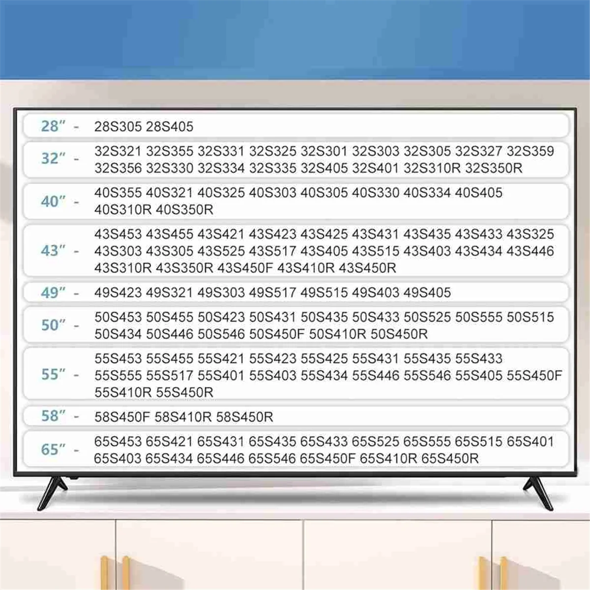 Фото AT41 Подставка для телевизора TCL, ножки 28, 32, 40, 43, 49 50, 55 65 дюймов, подставка для телевизора TCL Roku, сменные ножки для телевизора с винтами №5