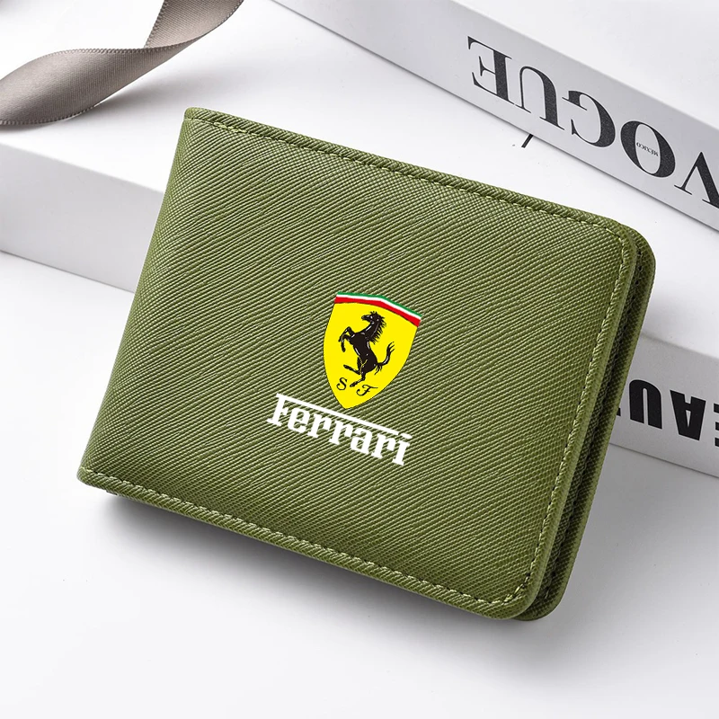 Кошелек мужской короткий для документов и удостоверений личности, для Ferrari Roma 488 Portofino Roma Spider SF90 Superfast Competizione LaFerrari (art.: 3920d4e2d7daf) - 3920d4e2d7daf