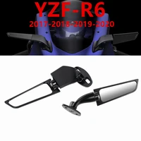 for yamaha yzf r6 r6 r 6 yzfr6 2017 2019 2020 motorcycle mirrors modified wind wing adjustable rotating rearview mirror 2pcs