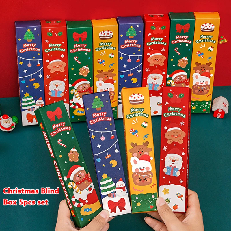 

Christmas Blind Box Gel Pen Creative Cartoon Signature Pen Random Retractable Writing Pen Students Stationery Christmas Gifts