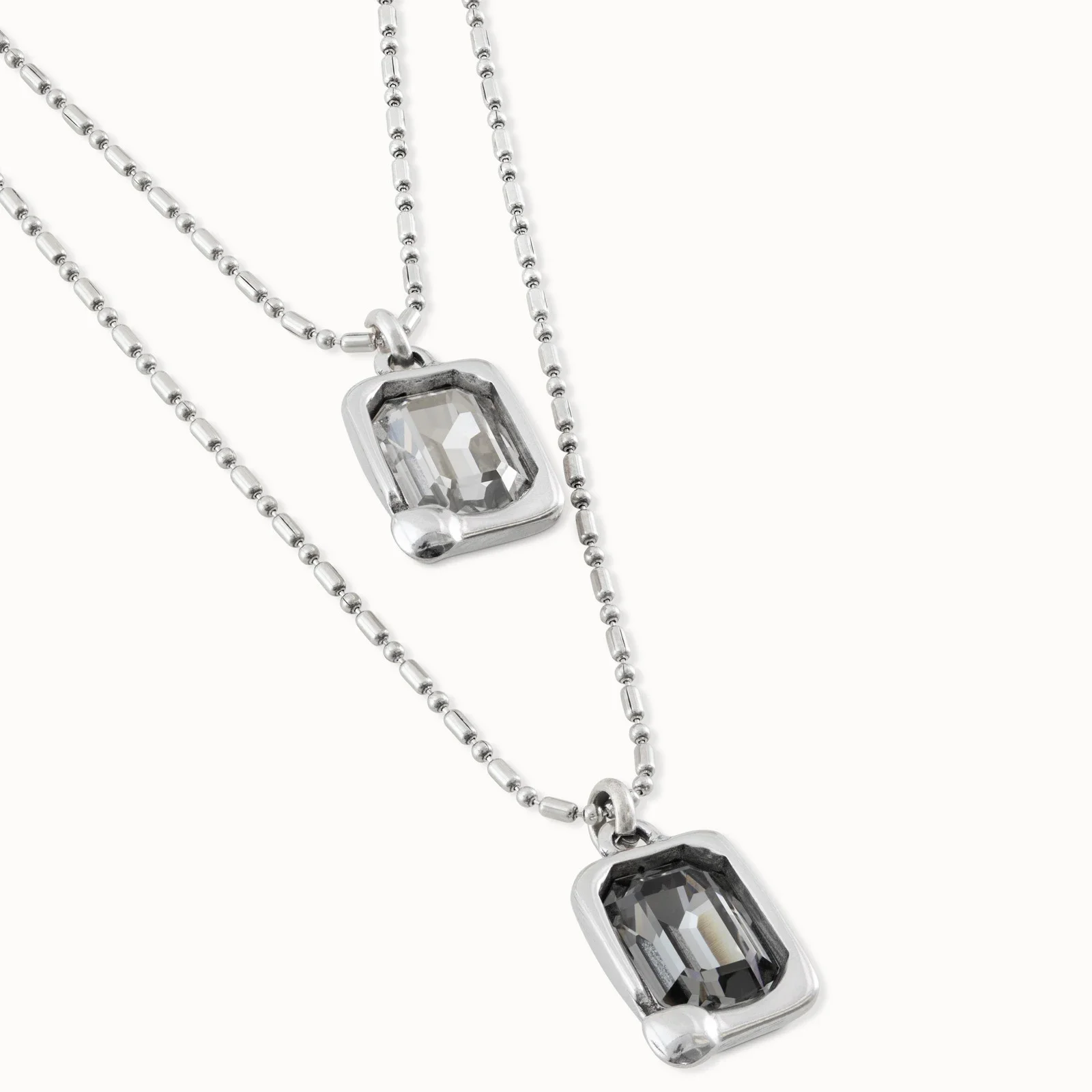 UNO-colar de camada dupla для женщин черные и белые кристаллы joias высокое качество presente original