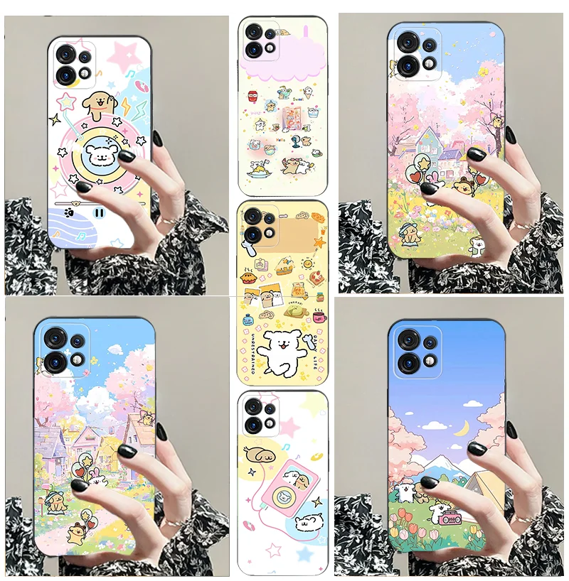 Для Moto 4 5 04 24 s 34 40 neo 84 200 50 54 64 30 G 14 85 x Pro Ультра милый музыкальный щенок ТПУ черный