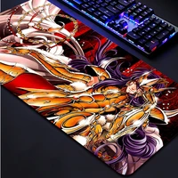 saint seiya mousepad table mat pc gamer accessories game mats gaming laptop desk accessory mause pad company mouse anime laptops