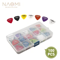naomi guitar picks 100pcs acoustic electric guitar picks plectrum various 6 thickness pick box guitar parts accessories