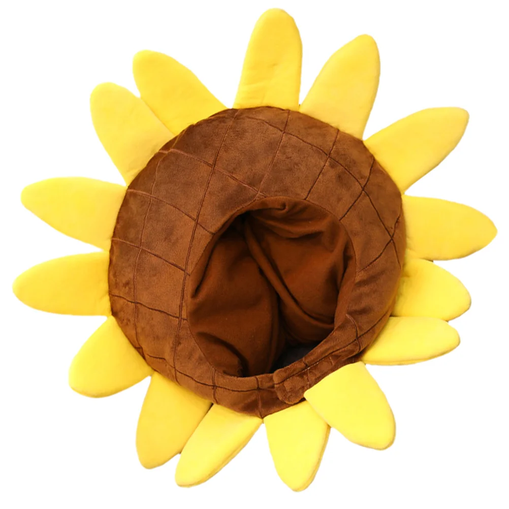 

Sunflower Hat Role Play Outfits Shape Selfie Cosplay Headwear Headgear Cartoon Pp Cotton Party Girl Funny