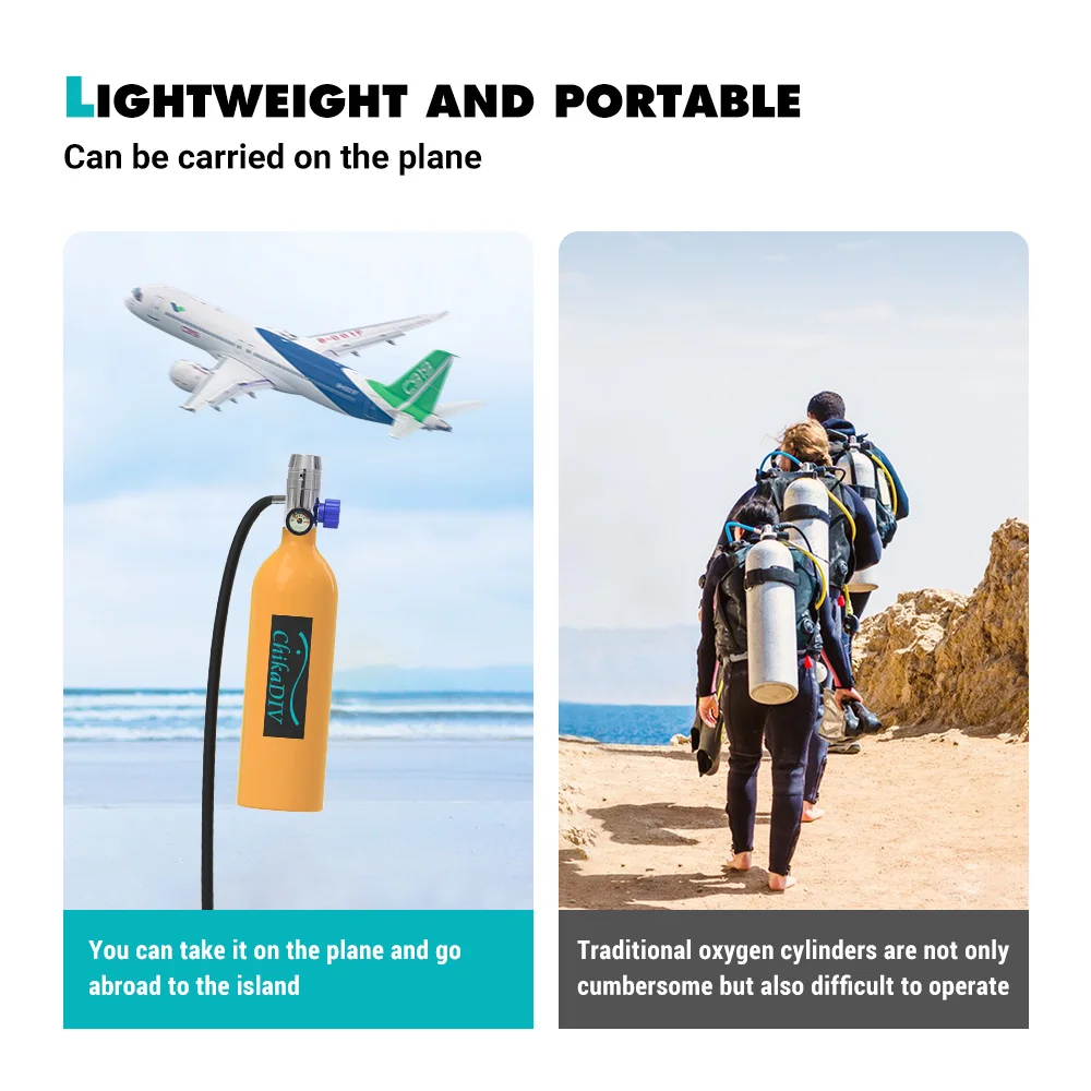 Оборудование для подводного плавания Chikadiv снаряжение резервуар кислородный