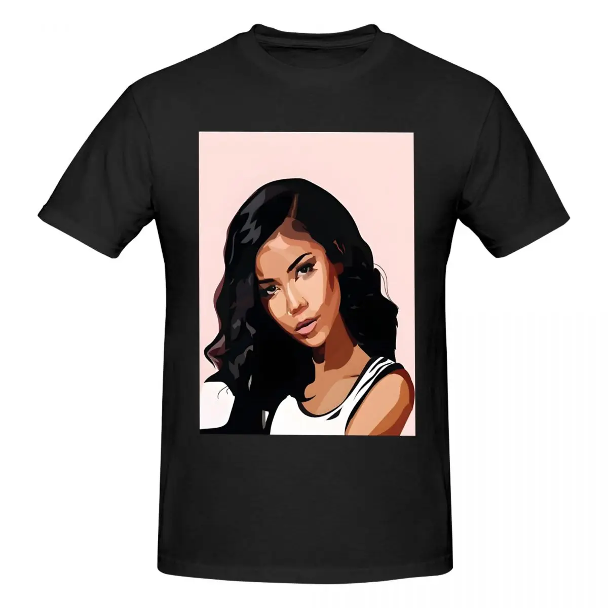 Мужская хлопковая футболка с коротким рукавом и круглым вырезом